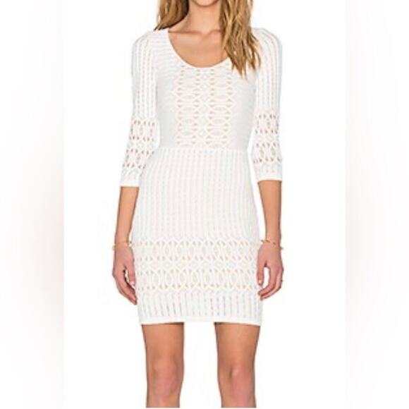 Revolve Nightcap Cream Ecru Spiral Lace Scoop Dress size 2 (423) - Picture 1 of 8